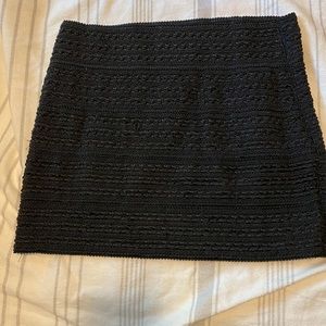 Black embellished miniskirt